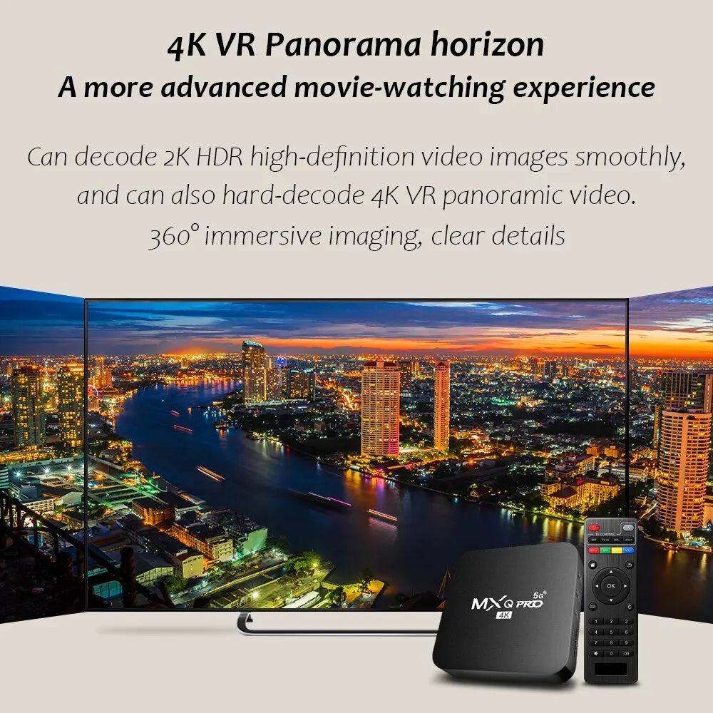 New Smart TV Box -PRO 4K HD Android 10.0 Smart TV Box 2.4/5G Dual-Wifi 3D Video Media Player Home Theater TV Set-Top Box