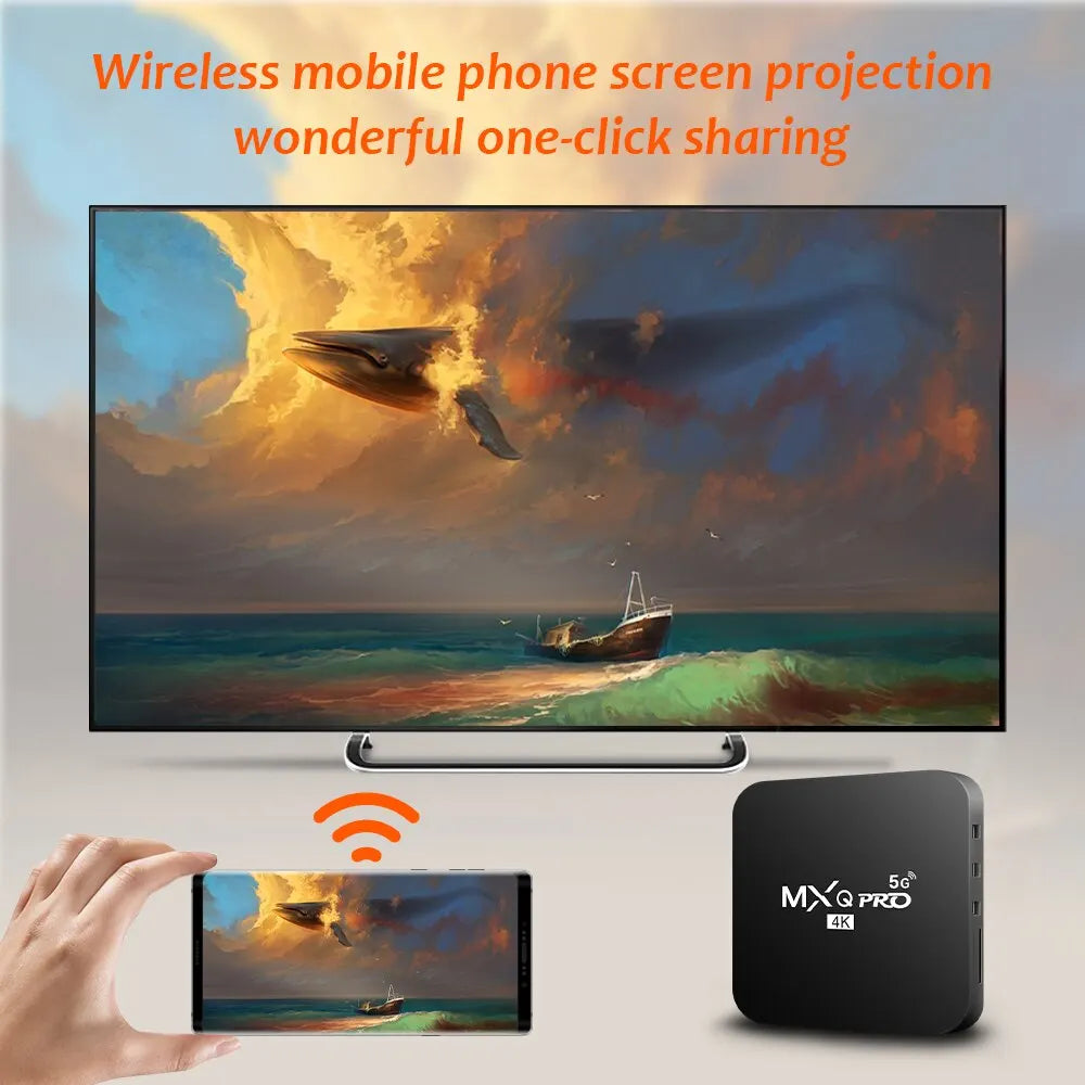 New Smart TV Box -PRO 4K HD Android 10.0 Smart TV Box 2.4/5G Dual-Wifi 3D Video Media Player Home Theater TV Set-Top Box