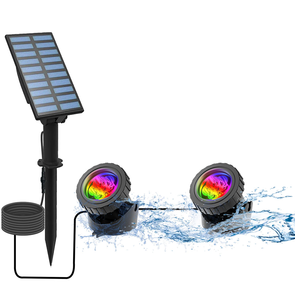 2/4/3/5 RGB Solar Light Outdoors IP68 Solar Lawn Light Pool Light Solar Power Light for Garden Path Decor Underwater Light